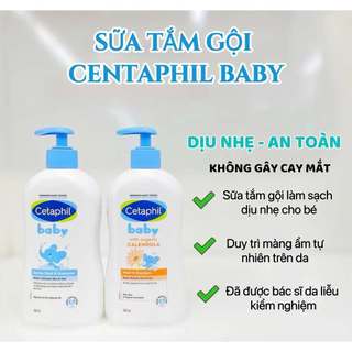 Sữa Tắm Gội Dưỡng Ẩm Dịu nhẹ – Cho bé da dễ chàm – Cetaphil Baby Wash & Shampoo 2in1 400ml