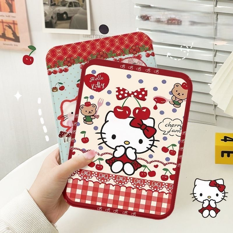 Gương Gấp Gọn Hello Kitty Để Bàn, Cầm Tay, Bỏ Túi Bọc Da PU Cao Cấp MUN STORE GUONGKITTY29