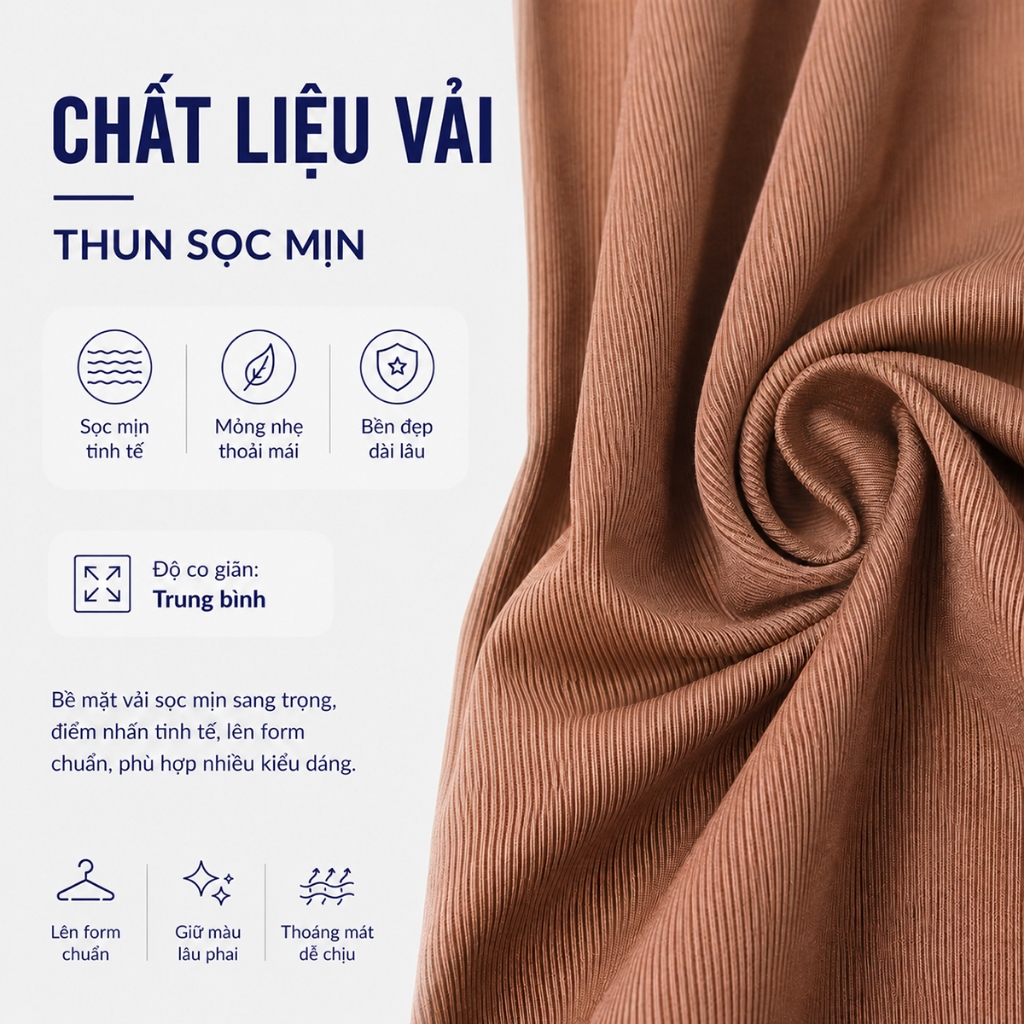 Áo Thun Nữ Dài Tay GUMAC Form Slim Cổ Cao Ôm Vừa Tôn Dáng Chống Nắng LATE0927