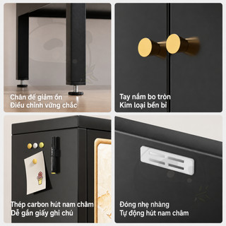 Tủ sắt đựng đồ gia đình tủ lưu trữ nhiều ngăn phòng khách phòng ngủ chắc chắn nhỏ gọn tiện lợi