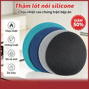 lót nồi chống nóng Tấm lót nồi bằng silicon 29.5cm Tấm lót cách nhiệt hình tròn cỡ lớn chịu nhiệt 500°C