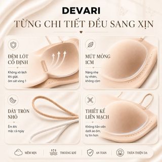 Áo Lót Bra Nữ Dây Mảnh Cao Cấp Không Lộ Viền, Áo Ngực Nữ Không Gọng Mút Mỏng LANIXA A2608