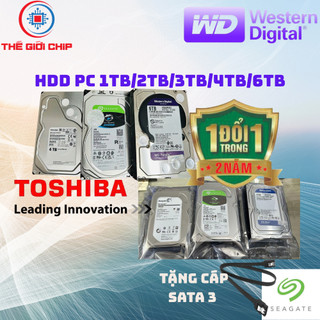Ổ cứng HDD Western/Seagate/Toshiba 1TB*2TB**3TB*4TB*6TB (3.5 inch/Sata 3) l camera & PC like new Bảo hành 24 tháng