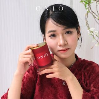 Nến thơm hũ thuỷ tinh Đỏ Handmade, Decor Phòng Ngủ & Thư Giãn, Quà tặng - Chu Sa Candle ONIÕ