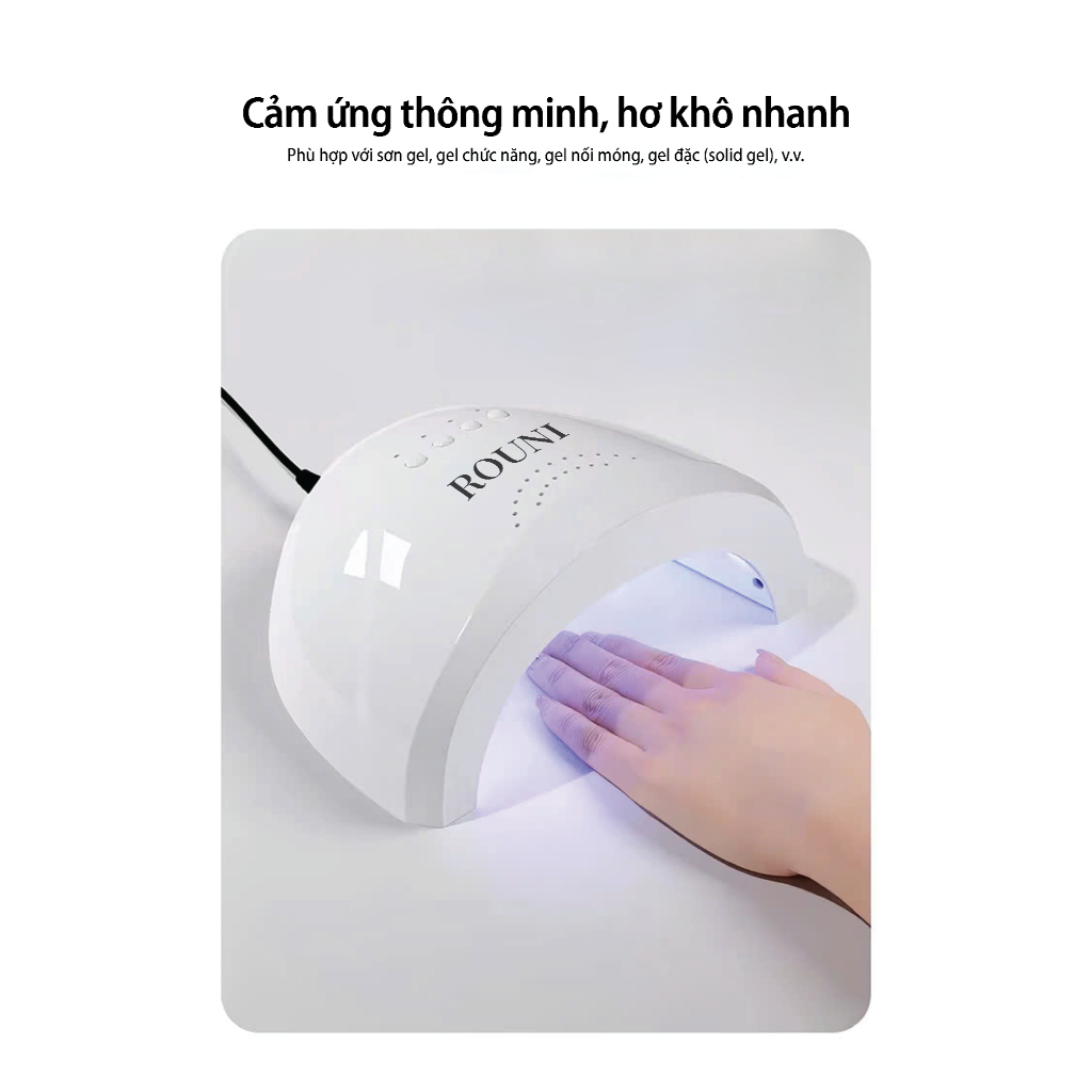 ROUNI Đèn Hơ Móng UV/LED SUN ONE Hơ Gel Nhanh 5s/30s/60s Đèn Nail Chính Hãng
