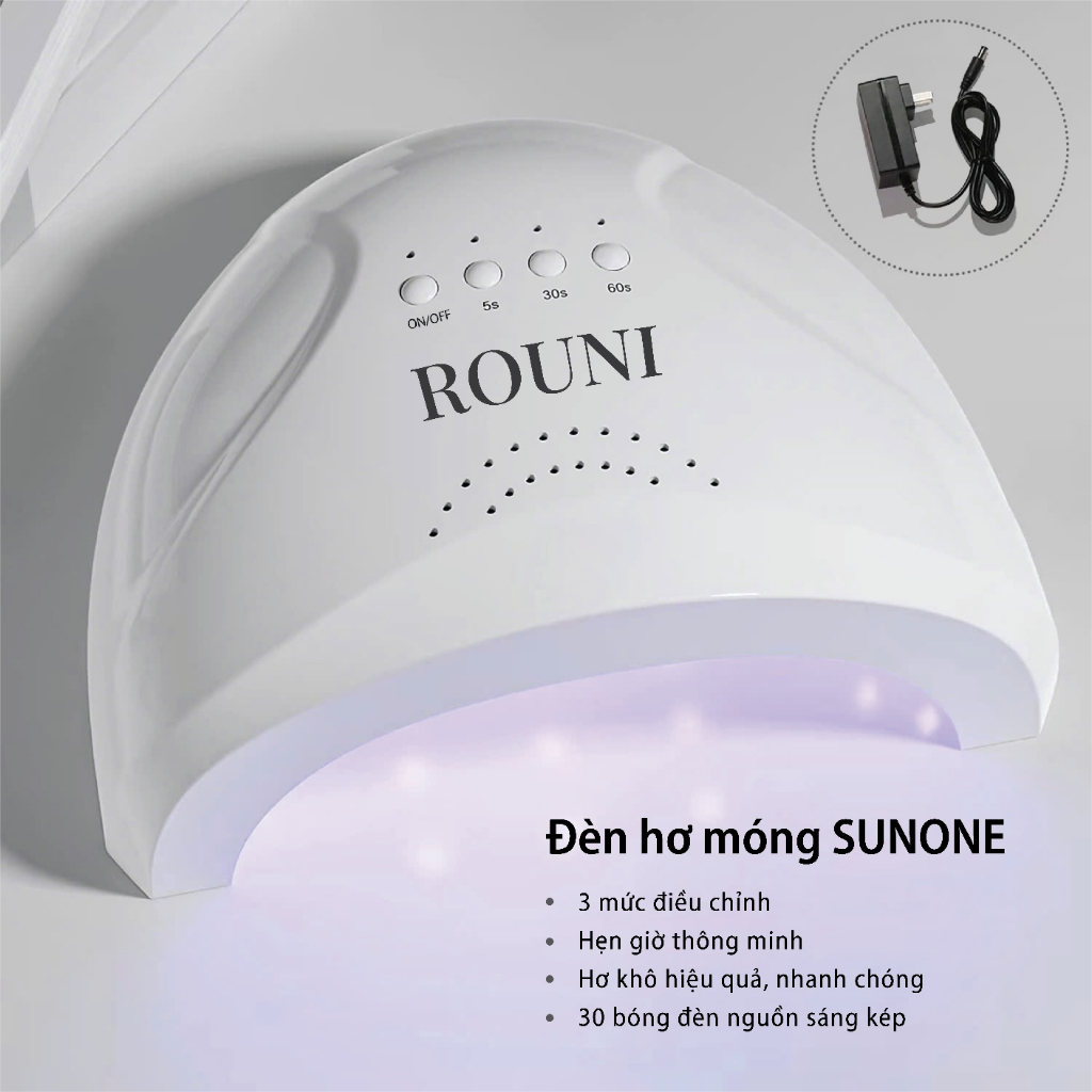 ROUNI Đèn Hơ Móng UV/LED SUN ONE Hơ Gel Nhanh 5s/30s/60s Đèn Nail Chính Hãng