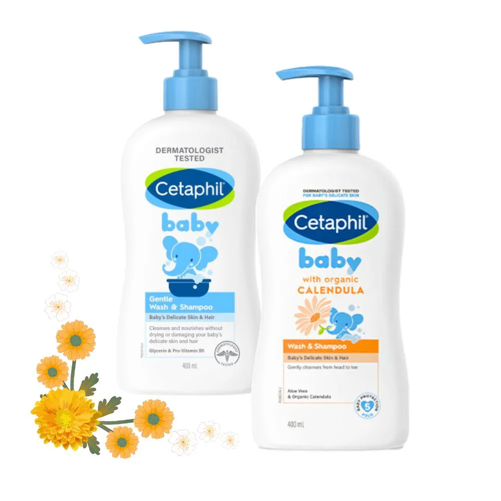 Sữa tắm gội Cetaphil Baby Wash & Shampoo 2in1 400ml Dịu nhẹ an toàn cho bé sơ sinh Chính Hãng