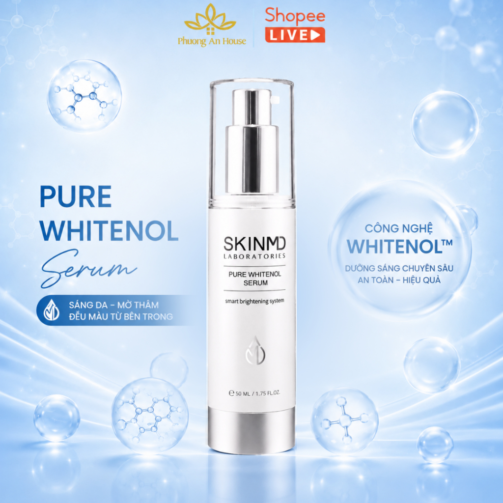 SkinMD Pure Whitenol Serum Giảm Thâm Nám Sạm Tàn Nhang 50ml