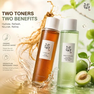 Toner nhân sâm cấp ẩm Beauty Of Joseon Ginseng Essence Water 150ml / Green Plum Refreshing Toner: AHA + BHA 150 ml