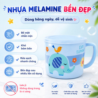 CỐC UỐNG NƯỚC HONPER HP2406 CÓ TAY CẦM NẮP ĐẬY 185ML – HỖ TRỢ BÉ TẬP UỐNG, MẸ AN TÂM MỖI NGÀY
