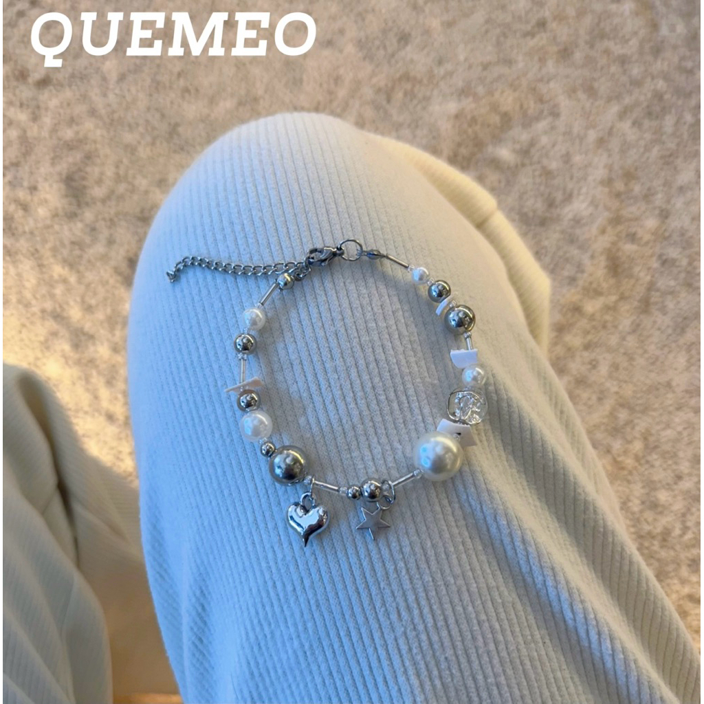 Vòng Cổ Mảnh Sò Trắng Mài MINT WHITE LARIAT QUEMEO Dễ Phối Đồ