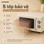 Lò vi sóng dung tích 20L Xiaomi Qcooker WB01B, Lò nướng đối lưu 700W phong cách cổ điển vintage núm vặn cơ