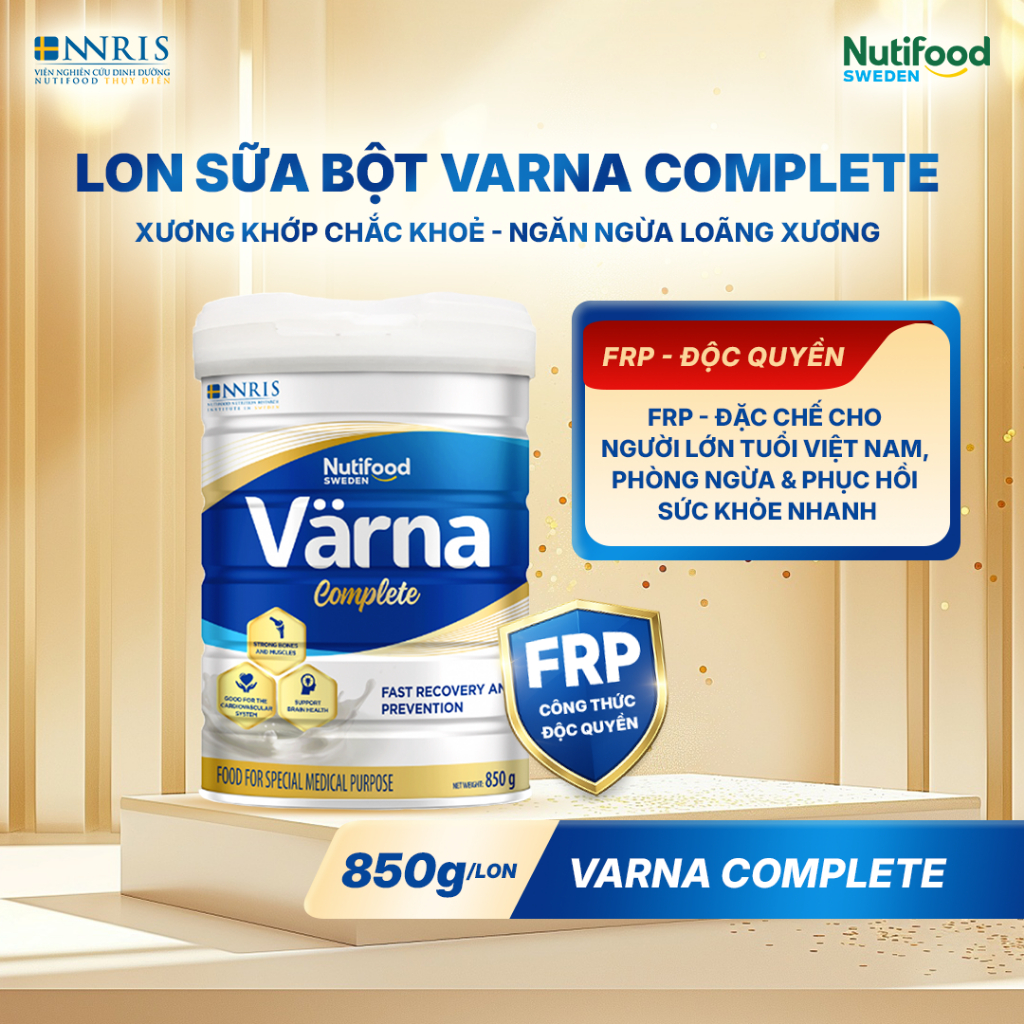 SỮA VARNA COMPLETE DẠNG BỘT GIÚP XƯƠNG KHỚP CHẮC KHỎE HỖ TRỢ NGĂN NGỪA LOÃNG XƯƠNG LON 850G
