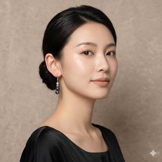 [N1102] Bông Tai, Khuyên Tai Ngọc Trai Đá Nhân Tạo Dáng Dài Mix Màu Xám Trắng, Sang Trọng - DAISYN