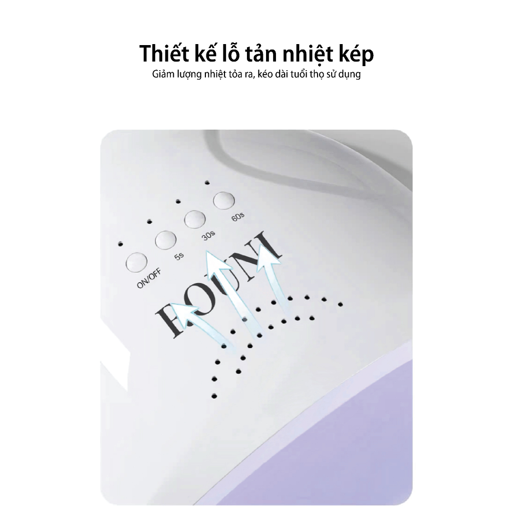 ROUNI Đèn Hơ Móng UV/LED SUN ONE Hơ Gel Nhanh 5s/30s/60s Đèn Nail Chính Hãng