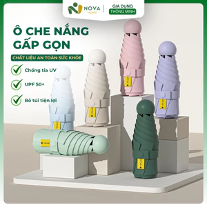 Dù Mini Gấp Gọn Chống Nắng UV Che Mưa Siêu Nhẹ Ô Bỏ Túi Cao Cấp Đi Học Đi Làm Du Lịch Kèm Hộp Đựng