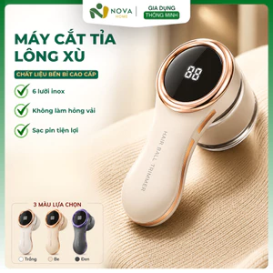 Máy Tỉa Sạch Lông Xù Quần Áo 6 Lưỡi Pin Sạc USB Cắt Lông Xù Êm Không Hại Vải Cho Áo Len Chăn Mền