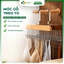 Móc Gỗ Treo Đồ Đa Năng, Móc Inox Chống Gỉ Treo Đồ Lót Tất Cà Vạt Áo 2 Dây Sang Trọng Tiện Lợi