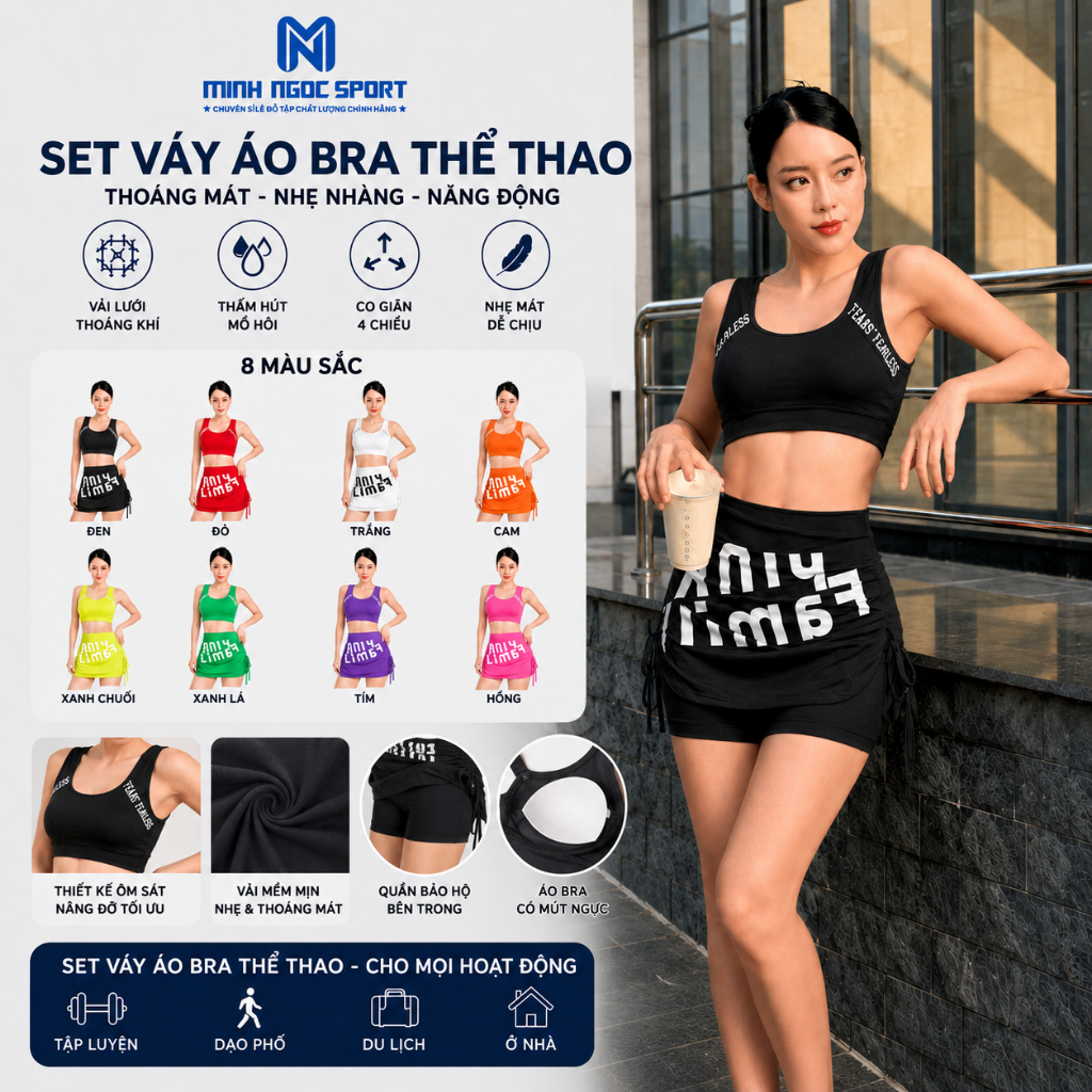 Bộ tập gym yoga aerobic nữ, bộ tập thể thao nữ nhảy erobic chất thoáng mát thấm hút tốt [AH-01]