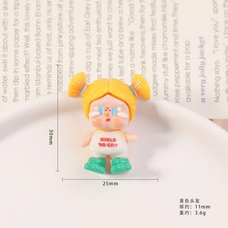 Set Charm Crybaby Mùa Hè Biển Xanh – Nàng Tiên Cá, Bé Lướt Sóng, Cô Bé Khóc Nhè Resin Trang Trí Dép Dễ Thương