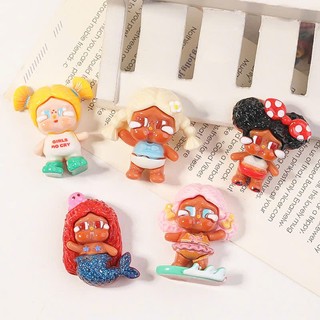 Set Charm Crybaby Mùa Hè Biển Xanh – Nàng Tiên Cá, Bé Lướt Sóng, Cô Bé Khóc Nhè Resin Trang Trí Dép Dễ Thương