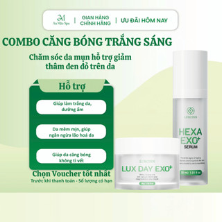 Combo Chăm Sóc Da Căng Bóng Trắng Sáng Lurcinn Lux Day Exo/ Hexa Exo Serum 30G/20ML