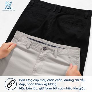 Quần dài kaki nam chuẩn form, KVKaki Slimfit, kaki cotton chất dày xịn co giãn, đanh mịn, lịch sự