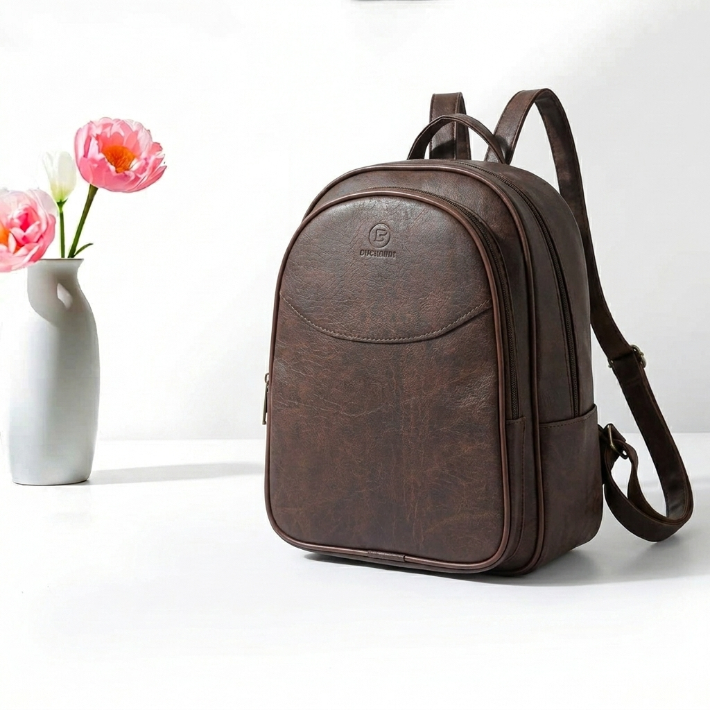 Balo Nữ Mini Da Mềm Cao Cấp, Balo Thời Trang Hàn Quốc Sang Trọng Đi Chơi Dạo Phố 26cm