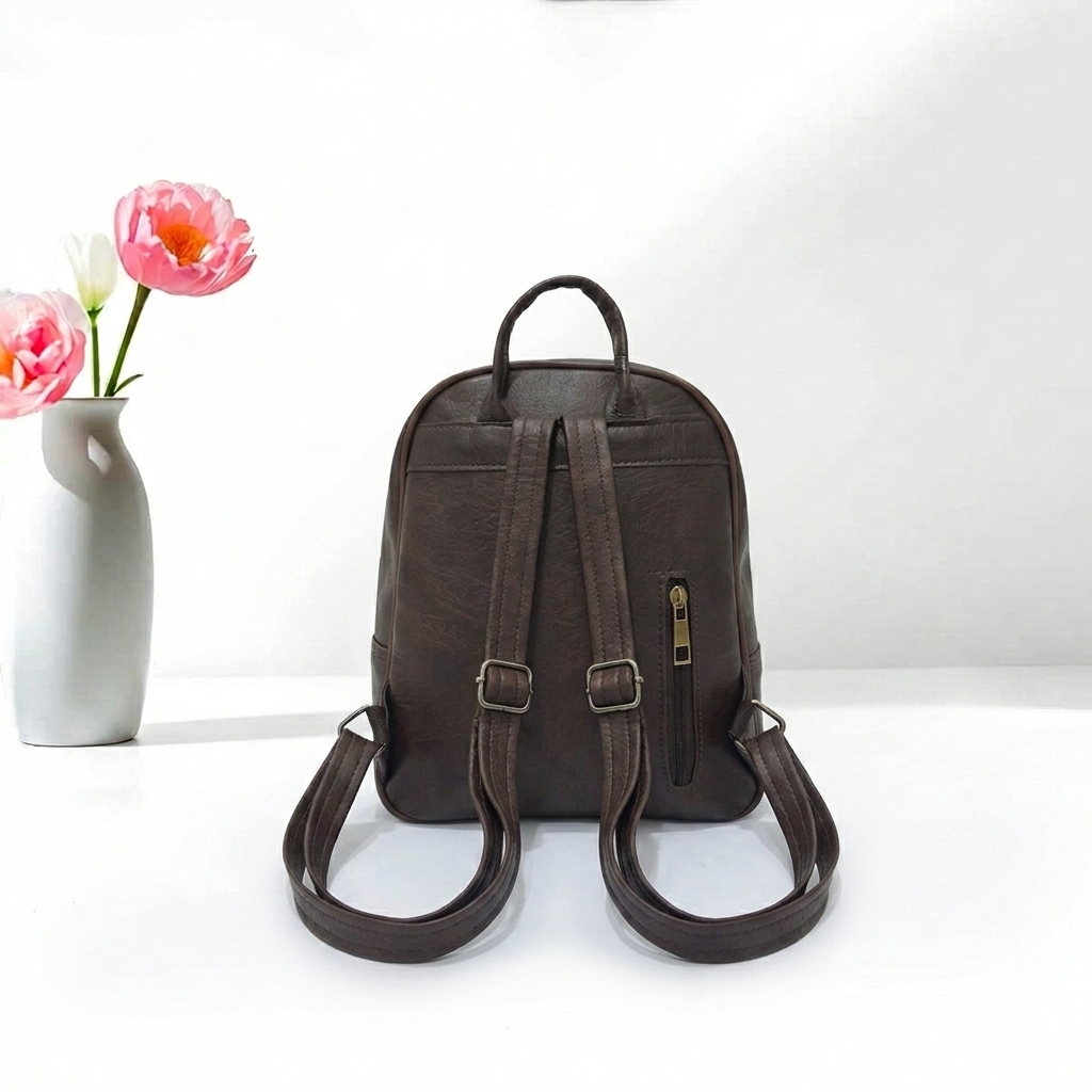 Balo Nữ Mini Da Mềm Cao Cấp, Balo Thời Trang Hàn Quốc Sang Trọng Đi Chơi Dạo Phố 26cm