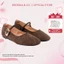 - Giày mary jane da lộn thanh lịch tôn dáng vintage nữ tính kiểu cổ điển êm chân - EL082