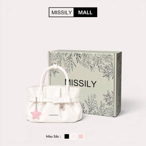 Túi xách nữ, túi đeo chéo MISSILY túi quai xách tặng kèm charm sao, trái tim (ms235)