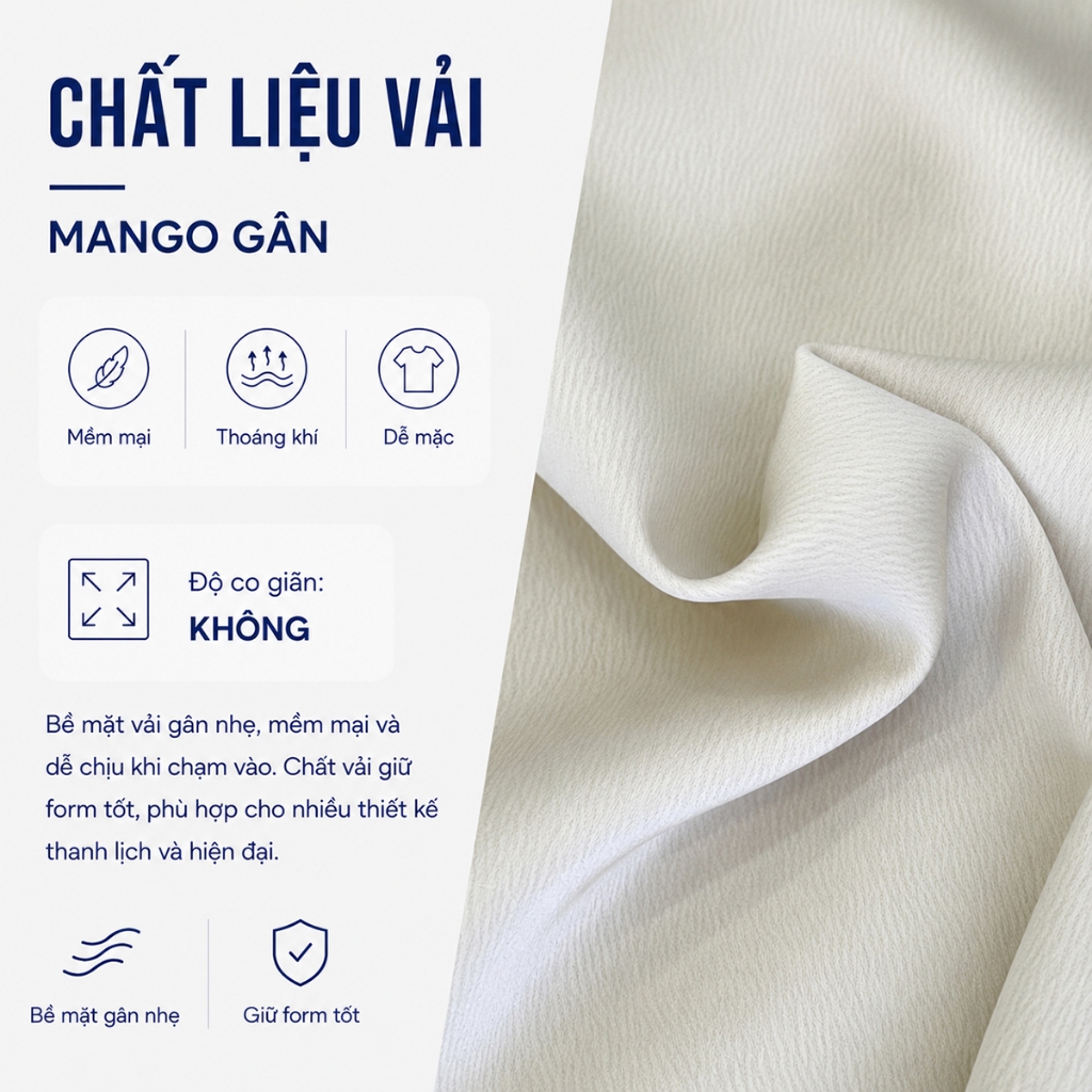 Chân váy lụa nữ form đuôi cá GUMAC có hai lớp dây kéo giọt nước chất liệu lụa mềm mịn LVG0415