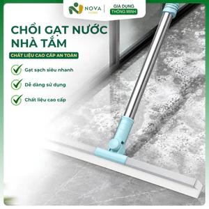 Chổi Gạt Nước Thông Minh Xoay 360 Độ Lau Sàn Cửa Kính Đầu Gạt 50cm Cán Inox Chống Gỉ Đa Năng