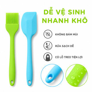 Chổi Quét Dầu, Ướp Gia Vị Silicon Chịu Nhiệt GD106 - Phới Dẹt Trộn Bột Đảo Thức Ăn Silicon