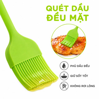 Chổi Quét Dầu, Ướp Gia Vị Silicon Chịu Nhiệt GD106 - Phới Dẹt Trộn Bột Đảo Thức Ăn Silicon