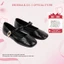 - Giày búp bê nữ ballet core mũi vuông, quai ngang phối khóa cao 2.5cm - EL084