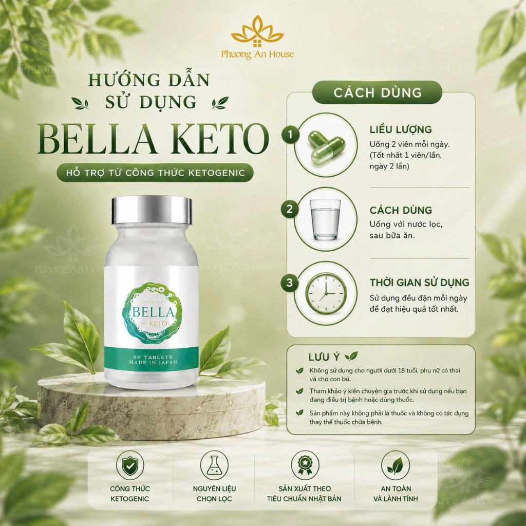 Viên Uống Thải Độc Bảo Vệ Sức Khỏe Bella the Keto