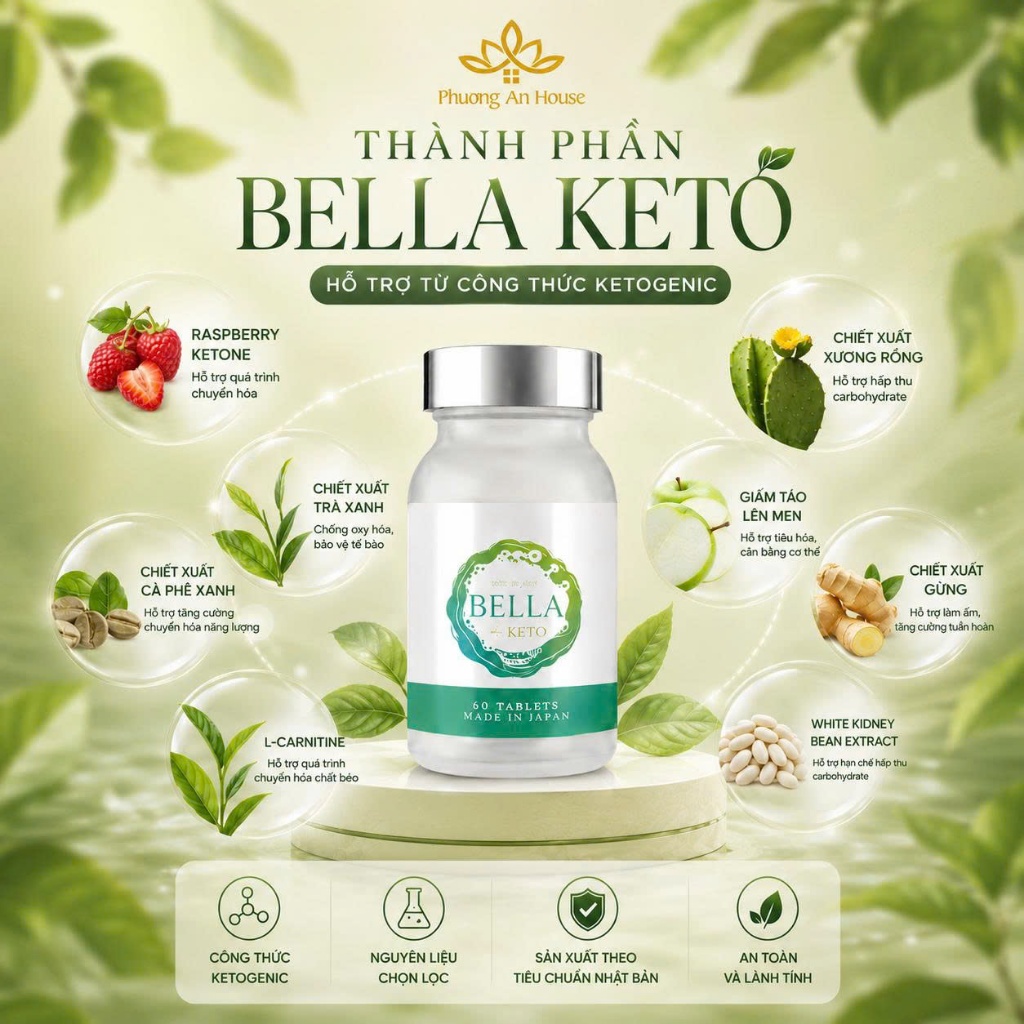 Viên Uống Thải Độc Bảo Vệ Sức Khỏe Bella the Keto