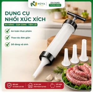 Khuôn Làm Dồi Lạp Xưởng Xúc Xích 3 Đầu Nhồi Thông Minh Dụng Cụ Nhồi Xúc Xích Cầm Tay Đa Năng PP