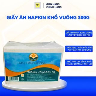 Giấy Ăn Napkin Khổ Vuông 300g Home Max, Khăn Giấy Ăn Mềm Mịn Thấm Hút Tốt, Dùng Cho Gia Đình Nhà Hàng