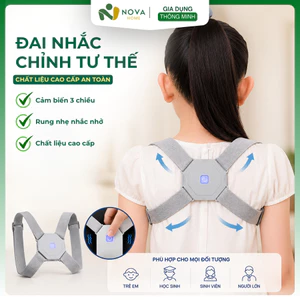 Đai Nhắc Nhở Tư Thế Thông Minh Cảm Biến 3D Báo Rung Chống Gù Lưng Cho Trẻ Em Và Người Lớn