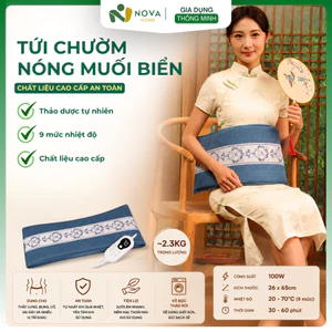 Đai Chườm Nóng Muối Biển Thảo Mộc Làm Ấm Cơ Thể Chườm Bụng Lưng Vai Gáy Điều Chỉnh Nhiệt