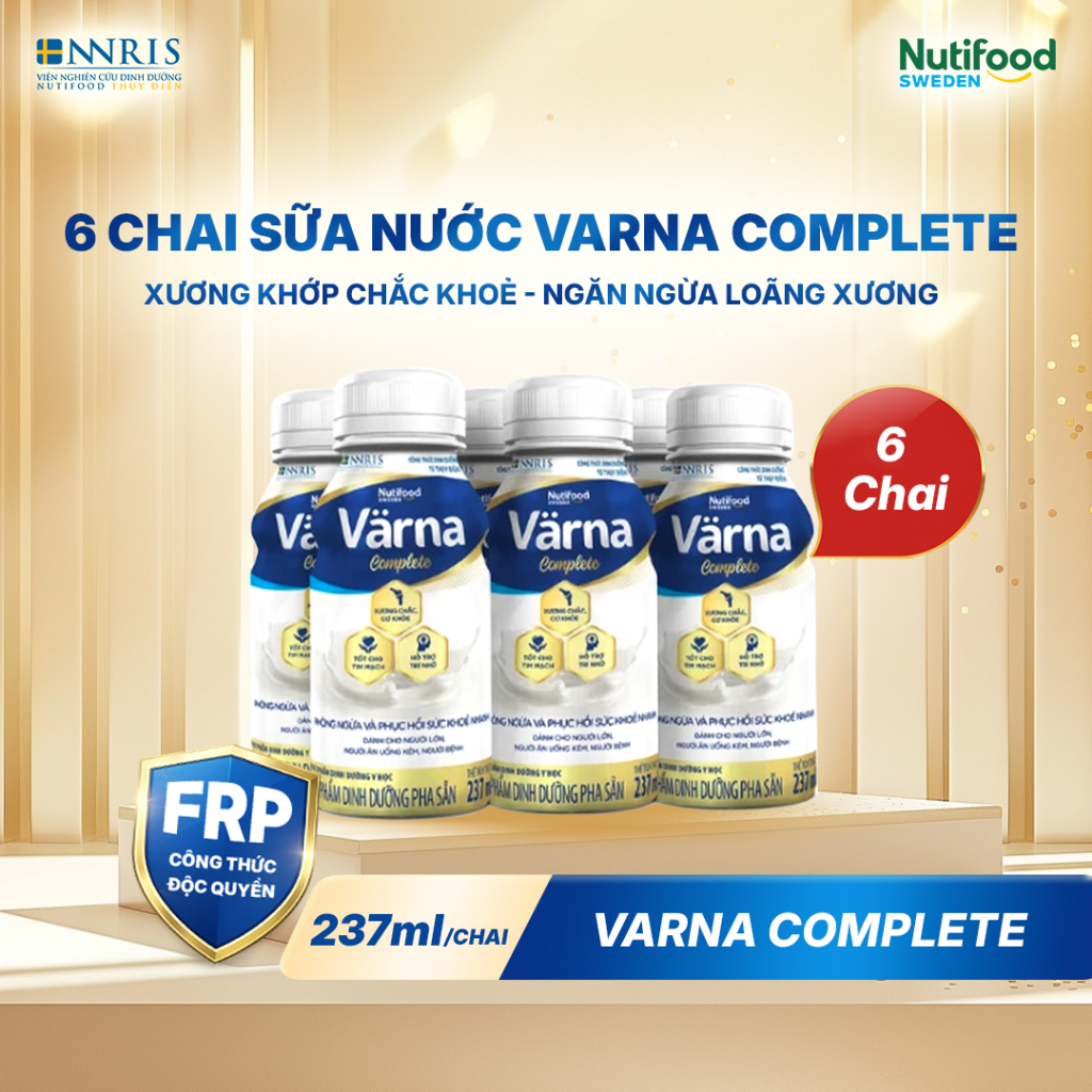 Sữa Bột Pha Sẵn Varna Complete (Lốc 6 Chai 237ml) - Hỗ Trợ Cải Thiện Xương Khớp - Phục Hồi Nhanh