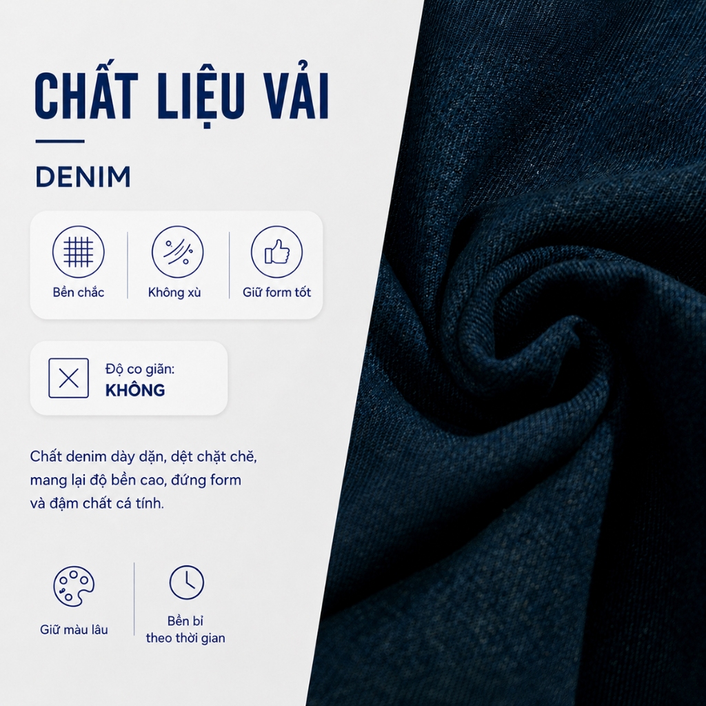 Chân Váy Jeans Gmorning - GUMAC Form A Tôn Dáng Túi Mổ Hàm Ếch Thanh Lịch YVJF01071 - YVG07102