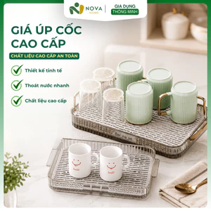 Giá Úp Cốc Ly Nhựa PP Chịu Nhiệt Đa Năng, Kệ Để Cốc Gọn Gàng Thoát Nước Nhanh Cho Nhà Bếp
