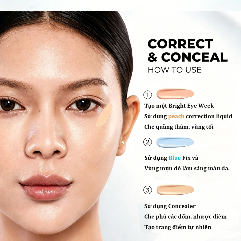 BEAUTILAB CONCEALER CONCEALER Cover Spots Acne Marks Dark Circles Brighten Skin Tone 2.5g