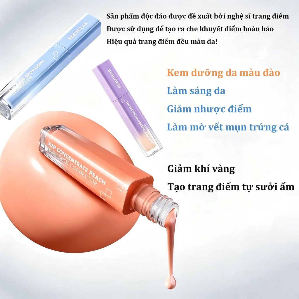 BEAUTILAB CONCEALER CONCEALER Cover Spots Acne Marks Dark Circles Brighten Skin Tone 2.5g