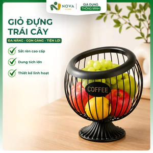 Giỏ Sắt Đựng Trái Cây Bắc Âu Decor Bàn Ăn Phòng Khách Sang Trọng Đựng Bánh Kẹo Đồ Khô