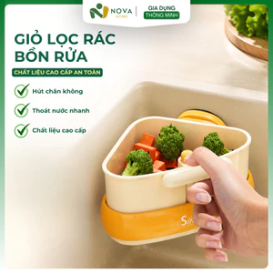 Giỏ Lọc Rác Bồn Rửa Tam Giác Hút Chân Không Chắc Chắn, Lọc Rác Thông Minh, Tiện Dụng Cho Nhà Bếp Gọn Gàng