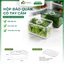 Hộp Nhựa Bảo Quản Thực Phẩm Tủ Lạnh Cao Cấp Có Tay Cầm Tiện Lợi Giữ Đồ Ăn Tươi Lâu